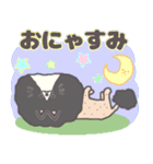 サマーカットにゃんこ ハチワレ 黒と白（個別スタンプ：39）