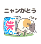 サマーカットにゃんこ パステル三毛猫（個別スタンプ：9）