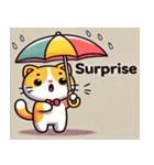 日傘をさしたネコ（個別スタンプ：3）