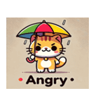 日傘をさしたネコ（個別スタンプ：5）
