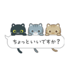 飛び出す！3びきのねこ♪ふきだしスタンプ（個別スタンプ：17）