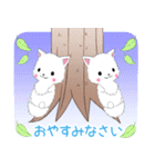 ちび白モフ11【夏】（個別スタンプ：15）