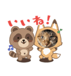 三毛猫ラムちゃんと黒猫ジンくん（個別スタンプ：6）