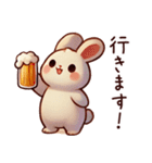 ビール好きうさぎ（個別スタンプ：6）