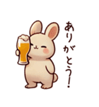 ビール好きうさぎ（個別スタンプ：9）