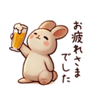 ビール好きうさぎ（個別スタンプ：16）