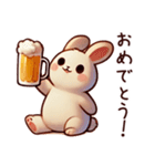 ビール好きうさぎ（個別スタンプ：33）