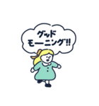 女の子スタンプ -ありがとうパレード-（個別スタンプ：1）