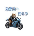 バイクに乗る猫【関西,四国/ツーリング】（個別スタンプ：7）