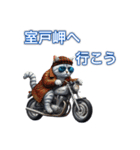 バイクに乗る猫【関西,四国/ツーリング】（個別スタンプ：17）