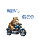 バイクに乗る猫【関西,四国/ツーリング】（個別スタンプ：25）