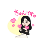 黒髪のお姉さま（個別スタンプ：6）
