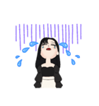 黒髪のお姉さま（個別スタンプ：9）