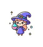 ハッピーゴーストと可愛い魔女（個別スタンプ：4）