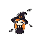 ハッピーゴーストと可愛い魔女（個別スタンプ：5）