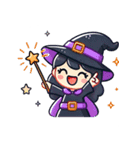 ハッピーゴーストと可愛い魔女（個別スタンプ：6）