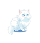 fluffy white cats（個別スタンプ：1）