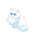 fluffy white cats（個別スタンプ：3）