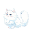 fluffy white cats（個別スタンプ：5）