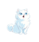 fluffy white cats（個別スタンプ：9）