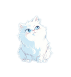 fluffy white cats（個別スタンプ：10）