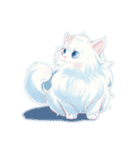 fluffy white cats（個別スタンプ：11）