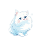 fluffy white cats（個別スタンプ：12）