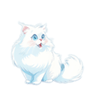 fluffy white cats（個別スタンプ：13）