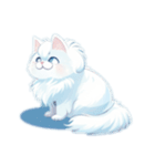 fluffy white cats（個別スタンプ：16）