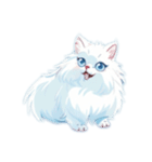 fluffy white cats（個別スタンプ：19）