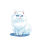 fluffy white cats（個別スタンプ：20）