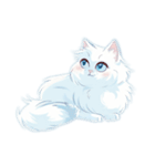 fluffy white cats（個別スタンプ：21）