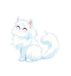 fluffy white cats（個別スタンプ：22）