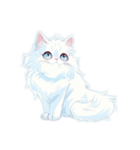 fluffy white cats（個別スタンプ：23）