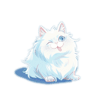 fluffy white cats（個別スタンプ：27）