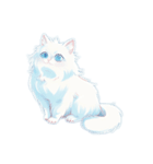 fluffy white cats（個別スタンプ：28）