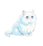 fluffy white cats（個別スタンプ：30）