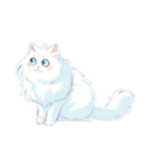 fluffy white cats（個別スタンプ：31）