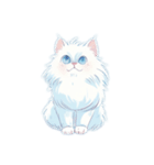 fluffy white cats（個別スタンプ：36）