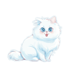 fluffy white cats（個別スタンプ：39）