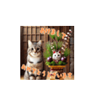 ハッピー記念日猫ちゃん（個別スタンプ：1）