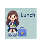 かわいい通学女子のLINEスタンプ（個別スタンプ：12）