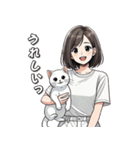 女の子と猫の可愛い時間（個別スタンプ：29）