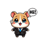 仕事を楽しむかわいい動物たち（個別スタンプ：2）