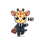 仕事を楽しむかわいい動物たち（個別スタンプ：21）