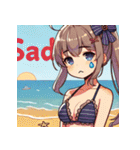 海水浴少女のLINEスタンプ（個別スタンプ：2）