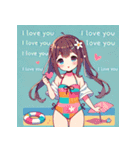 海水浴少女のLINEスタンプ（個別スタンプ：12）