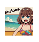 海水浴少女のLINEスタンプ（個別スタンプ：13）