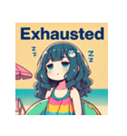 海水浴少女のLINEスタンプ（個別スタンプ：14）