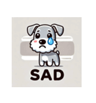 かわいいシュナウザー犬のLINEスタンプ（個別スタンプ：1）